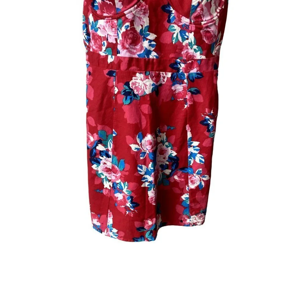 Jessica Simpson‎ Corset Floral Mini Dress Sz L Wedding Guest Date Night Concert